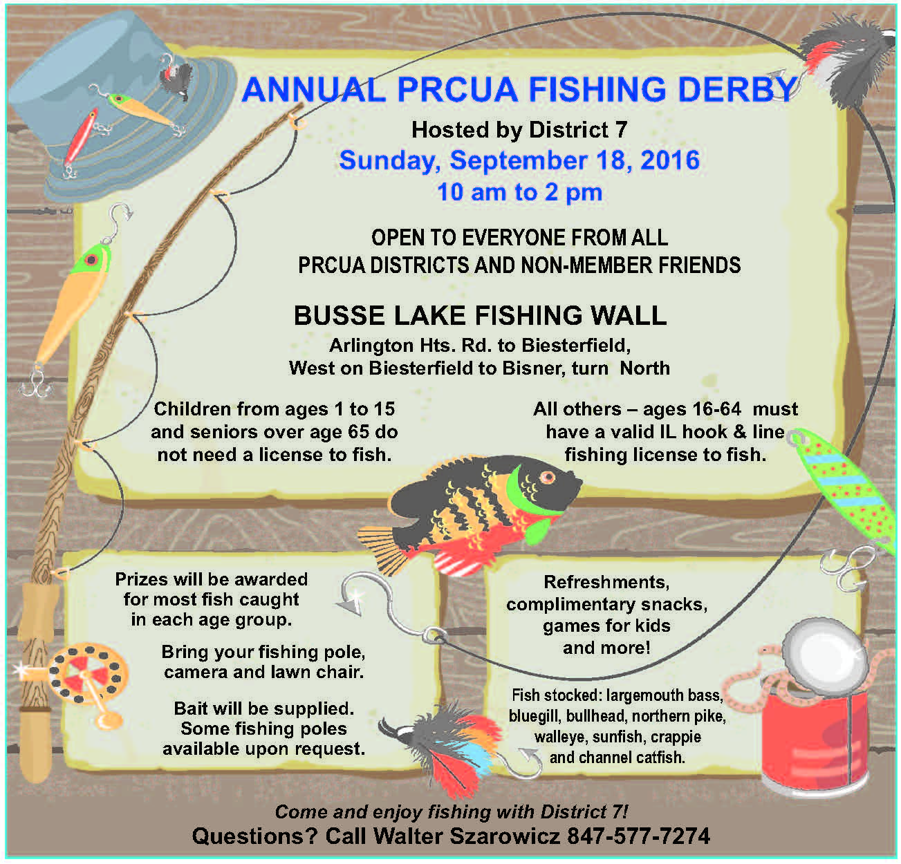 This Sunday – ELK GROVE VILLAGE, IL – Annual Free Fishing Derby for Youngsters