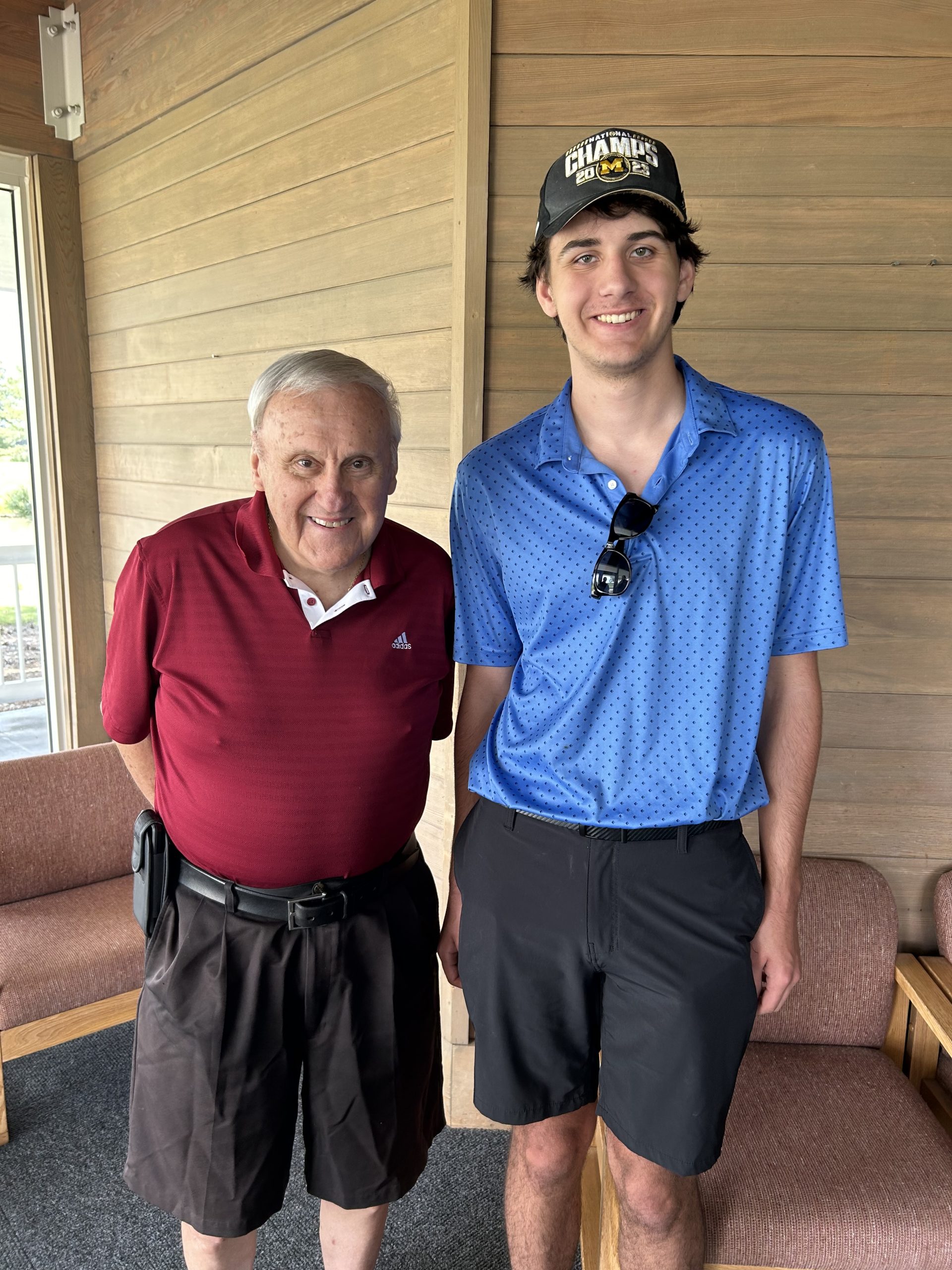 2. Golf Oldest, Bob Bielenda, 90 years young, and youngest, Paul Thacker, 16 years old