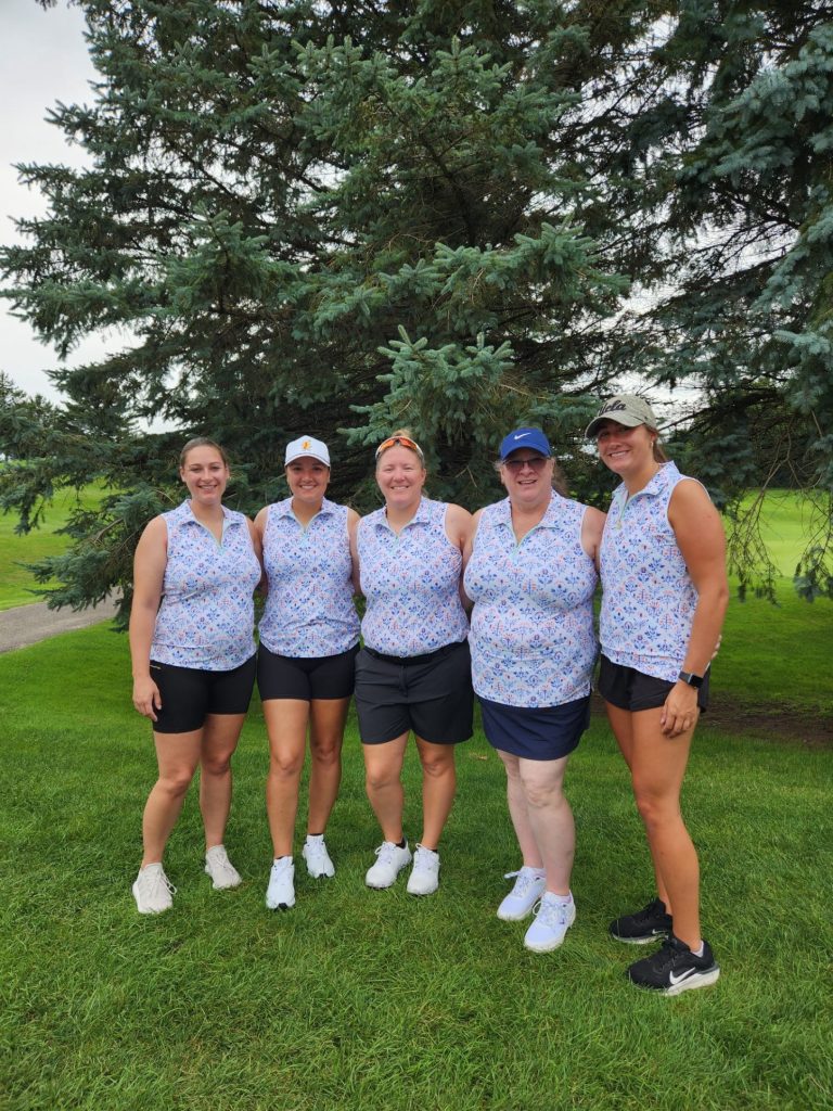 2025 Women’s Division winners (Kristi Mihalic, Kristin Mihalic, Emily Vergolini and Marjorie Dehnke) PRCUA women's golf team winners 2025