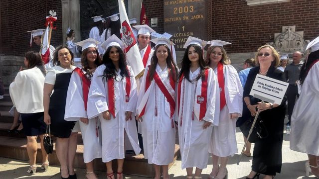 Holy Cross Polish High School graduates